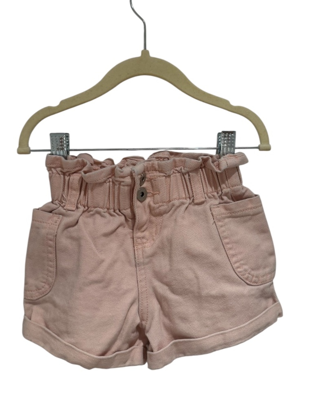 SEED HERITAGE light pink denim paper-bag waist shorts - size 3